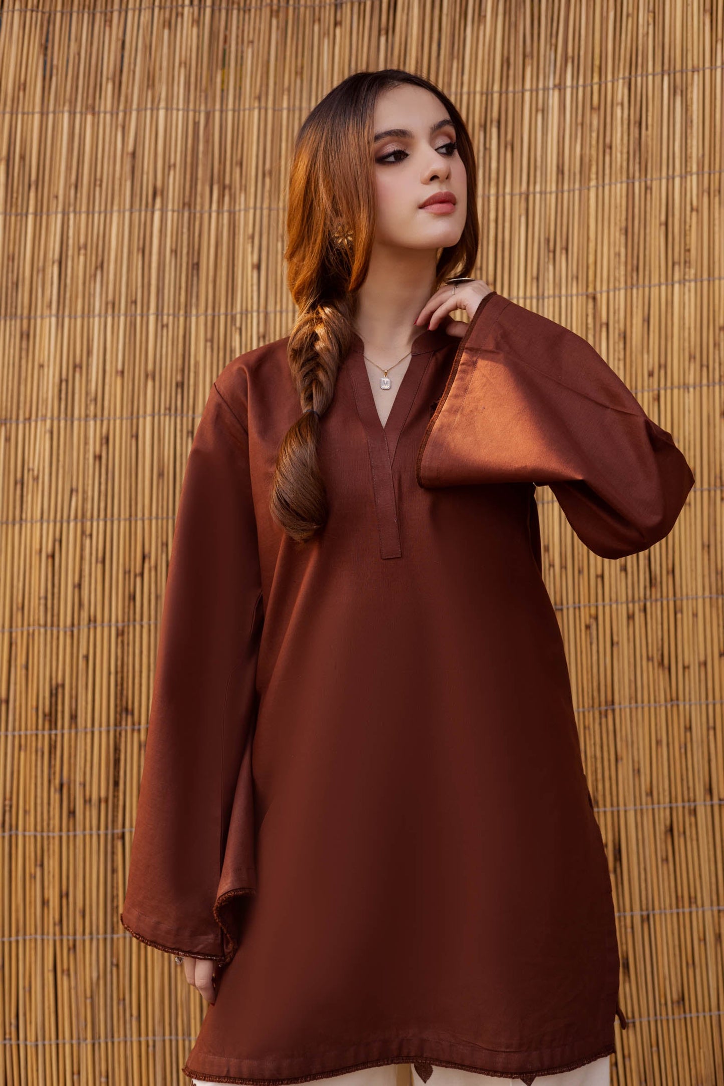 SCARLET BRUSHED LOUNGE TOP AND PANT SET