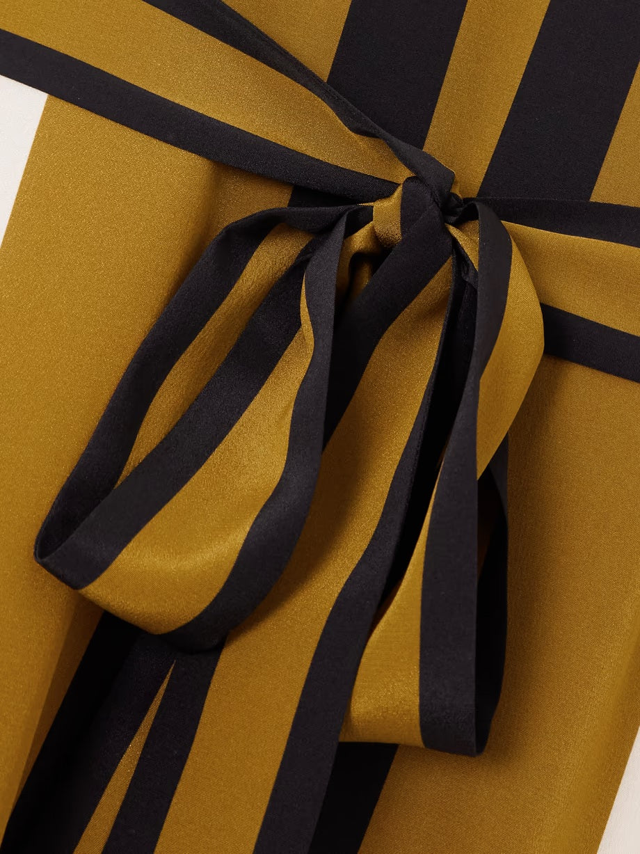 RESORT CHIC STRIPED LONG DRESS