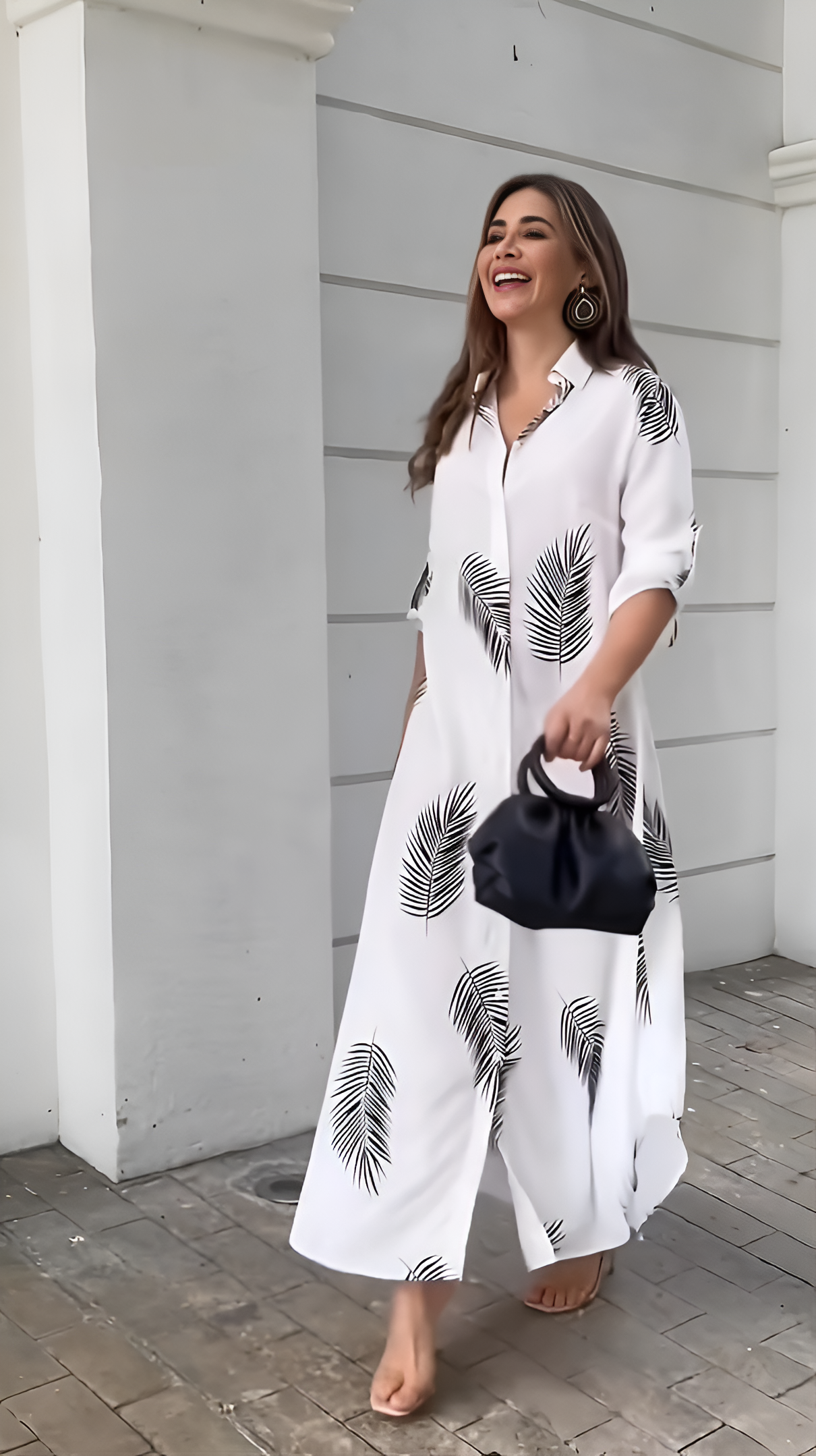 BREEZY BOTANICAL LUXE SHIRT DRESS