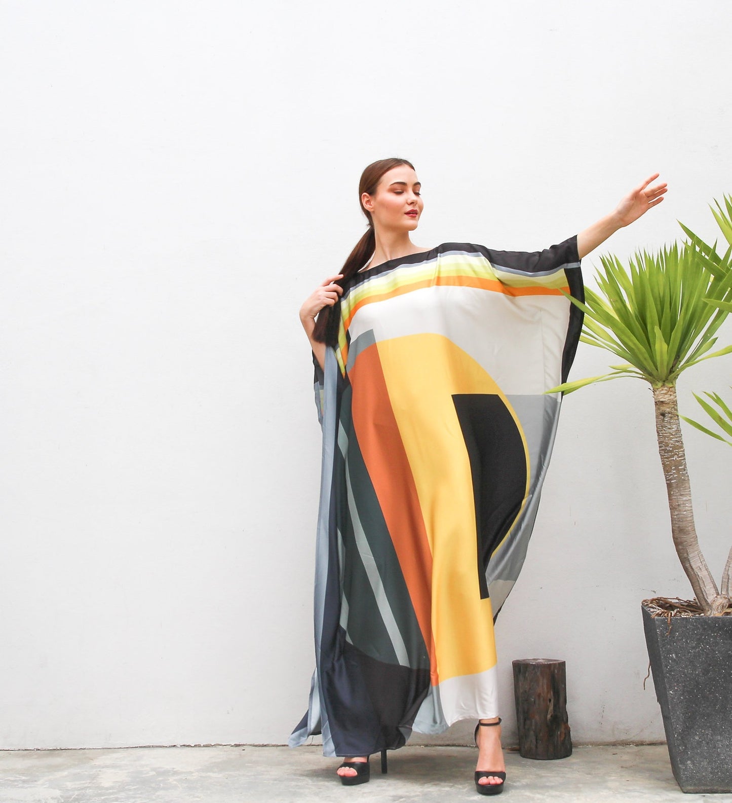 MULTI COLOUR WIDE WIDTH KAFTAN WING STYLE