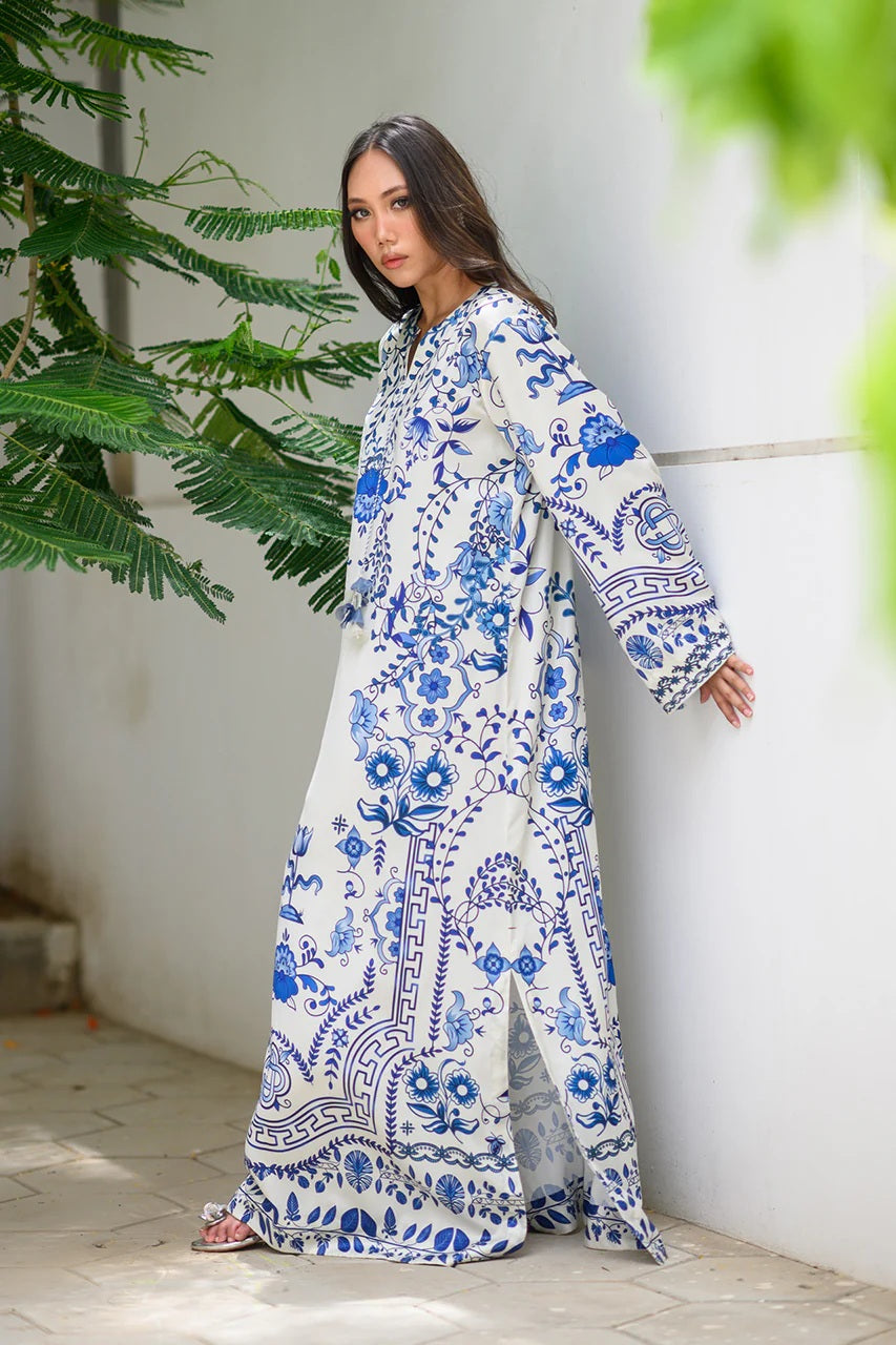 PORCELAIN BLOOM LUXURY LONG DRESS