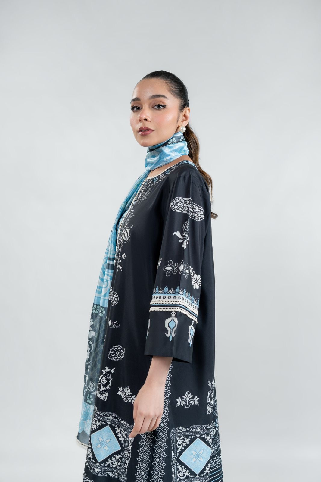 EVA LAWN LUXURY TOP AND  PANT SET