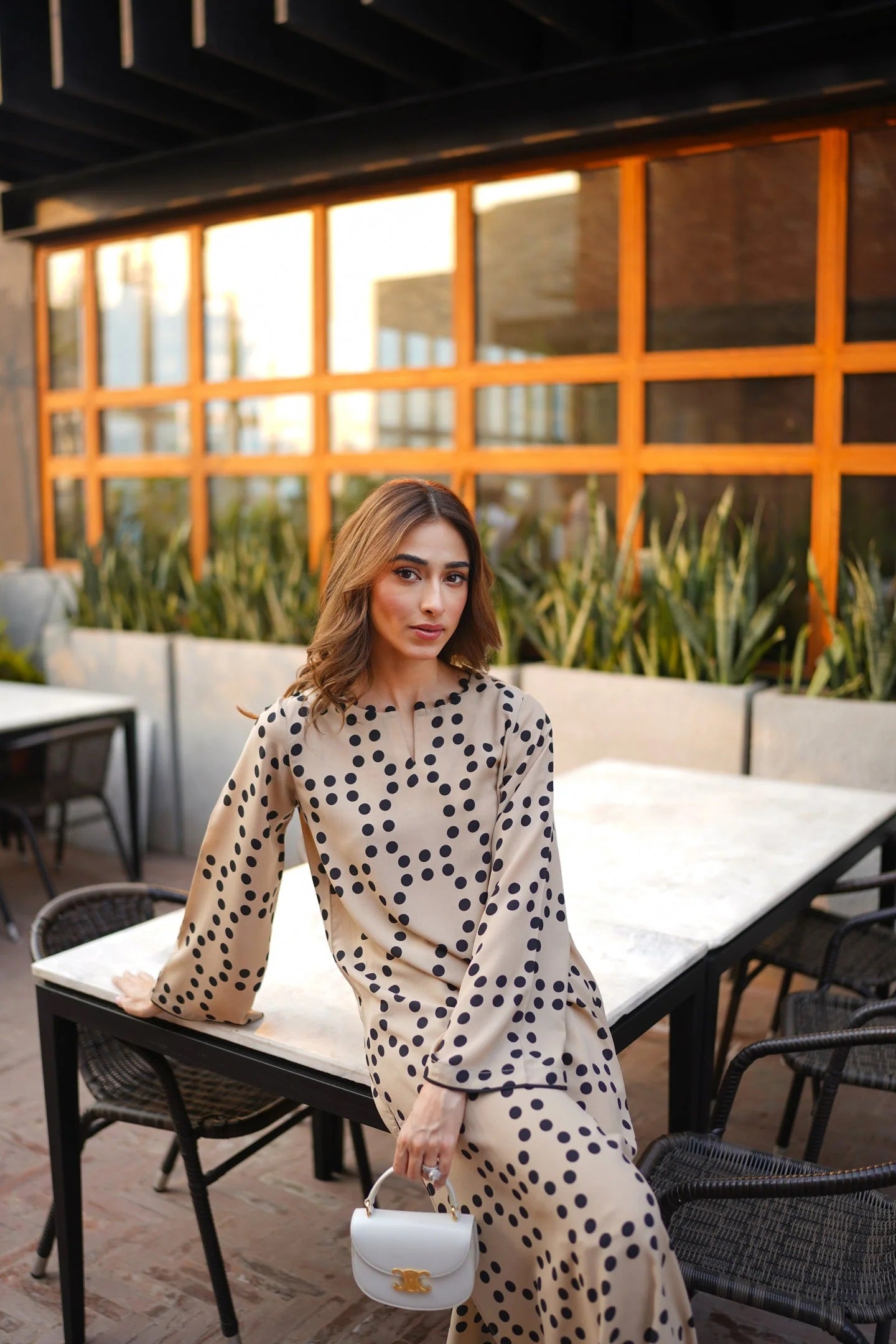 POLKA FUSION PREMIUM LONG DRESS WITH PANT