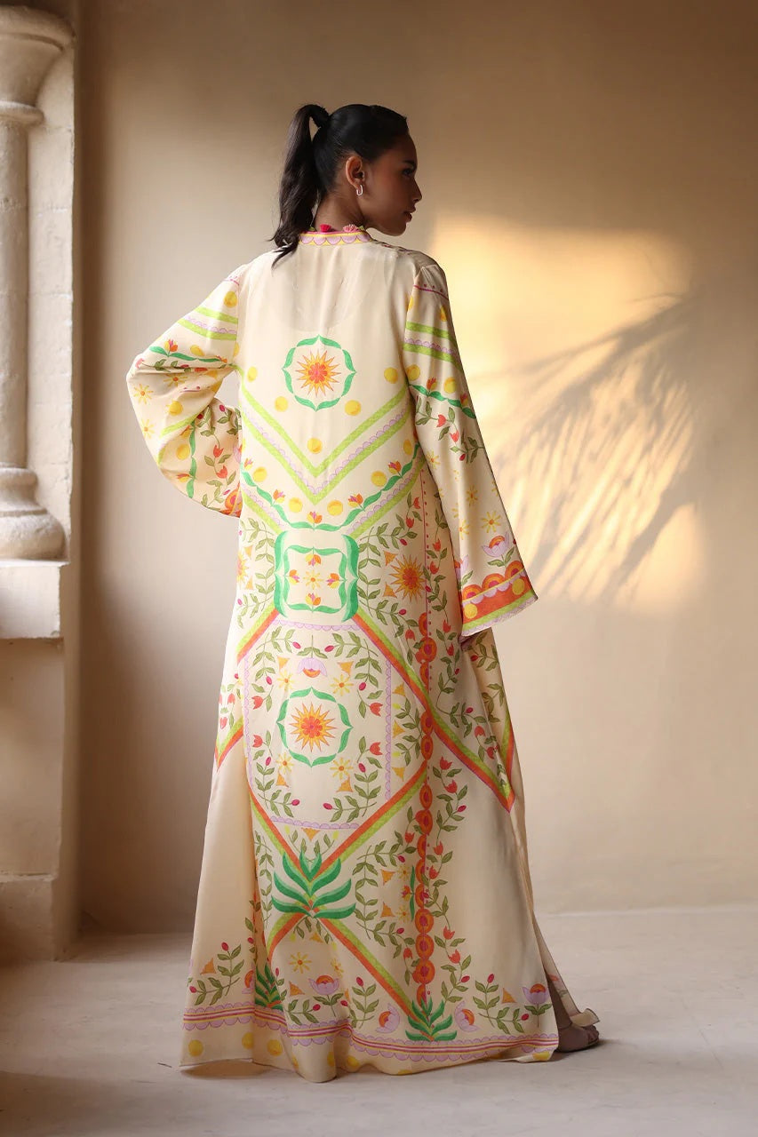 KALINI PASTEL  PREMIUM LONG KAFTAN DRESS