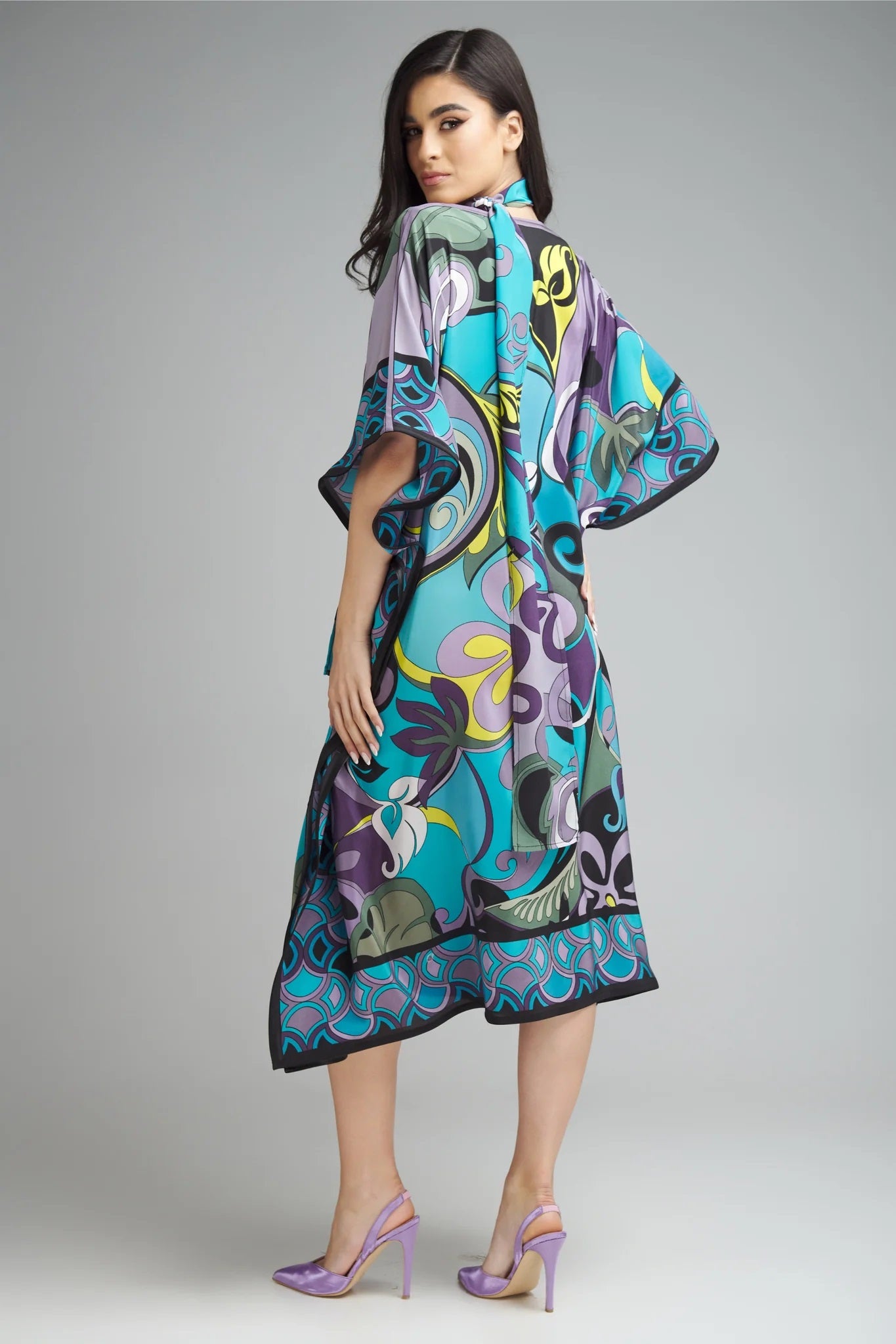 KIMONO GRIP DIAMOND CREPE PANDORA KAFTAN