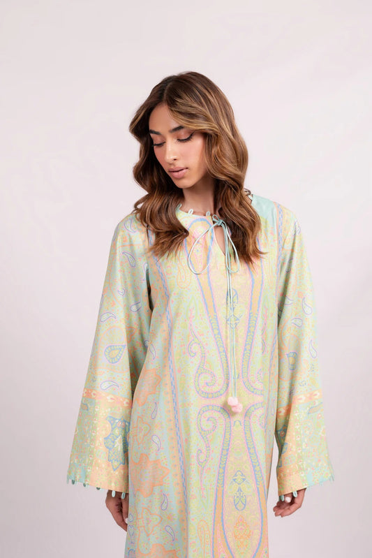 MEADOW GLOW PREMIUM LONG KAFTAN DRESS