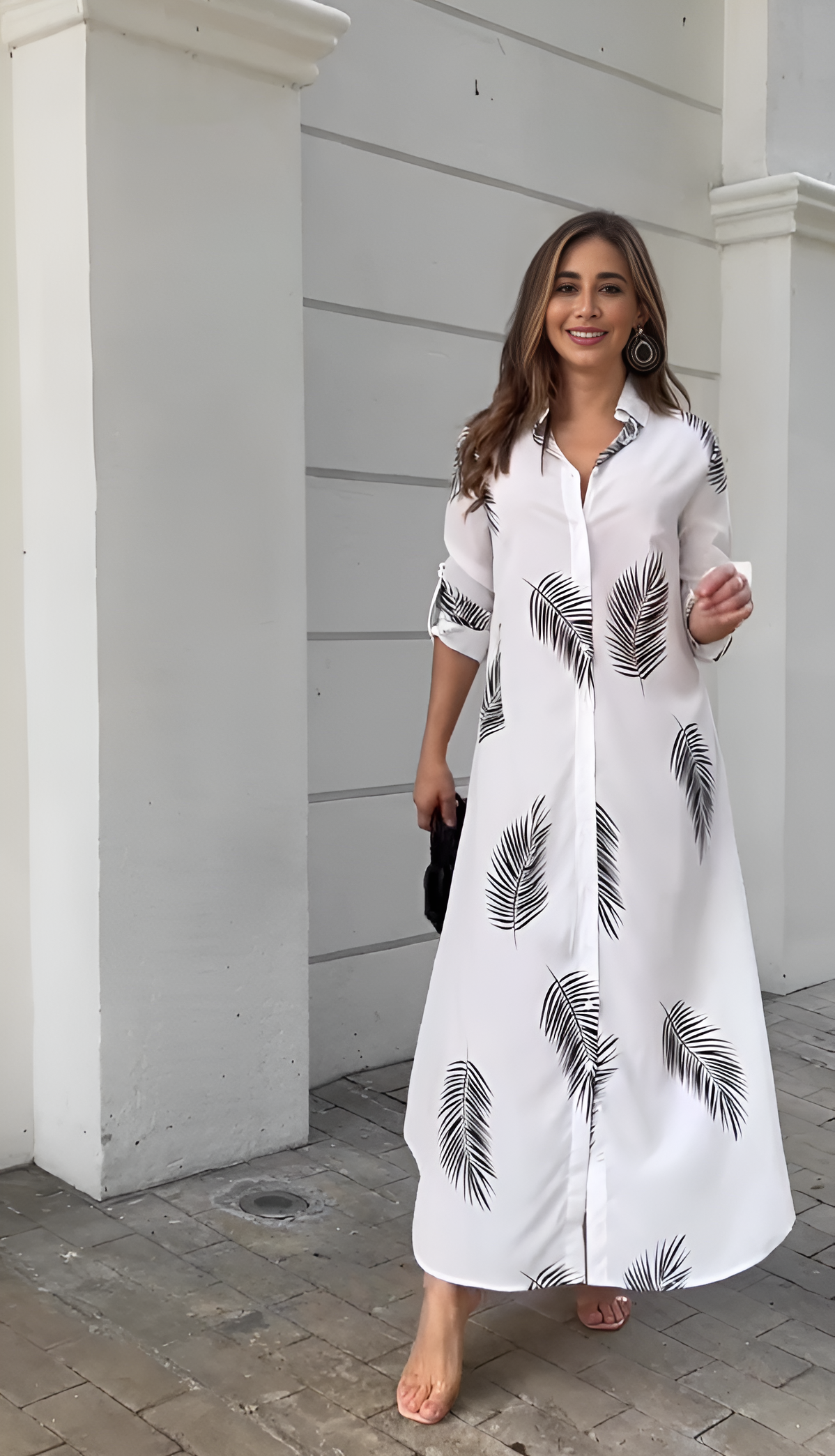 BREEZY BOTANICAL LUXE SHIRT DRESS