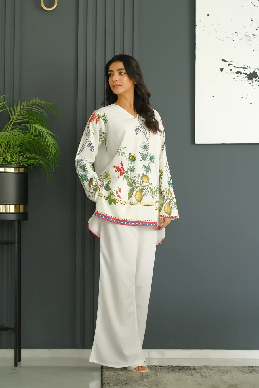 Sorbet Temptation Luxury Top And Pant Set For Women