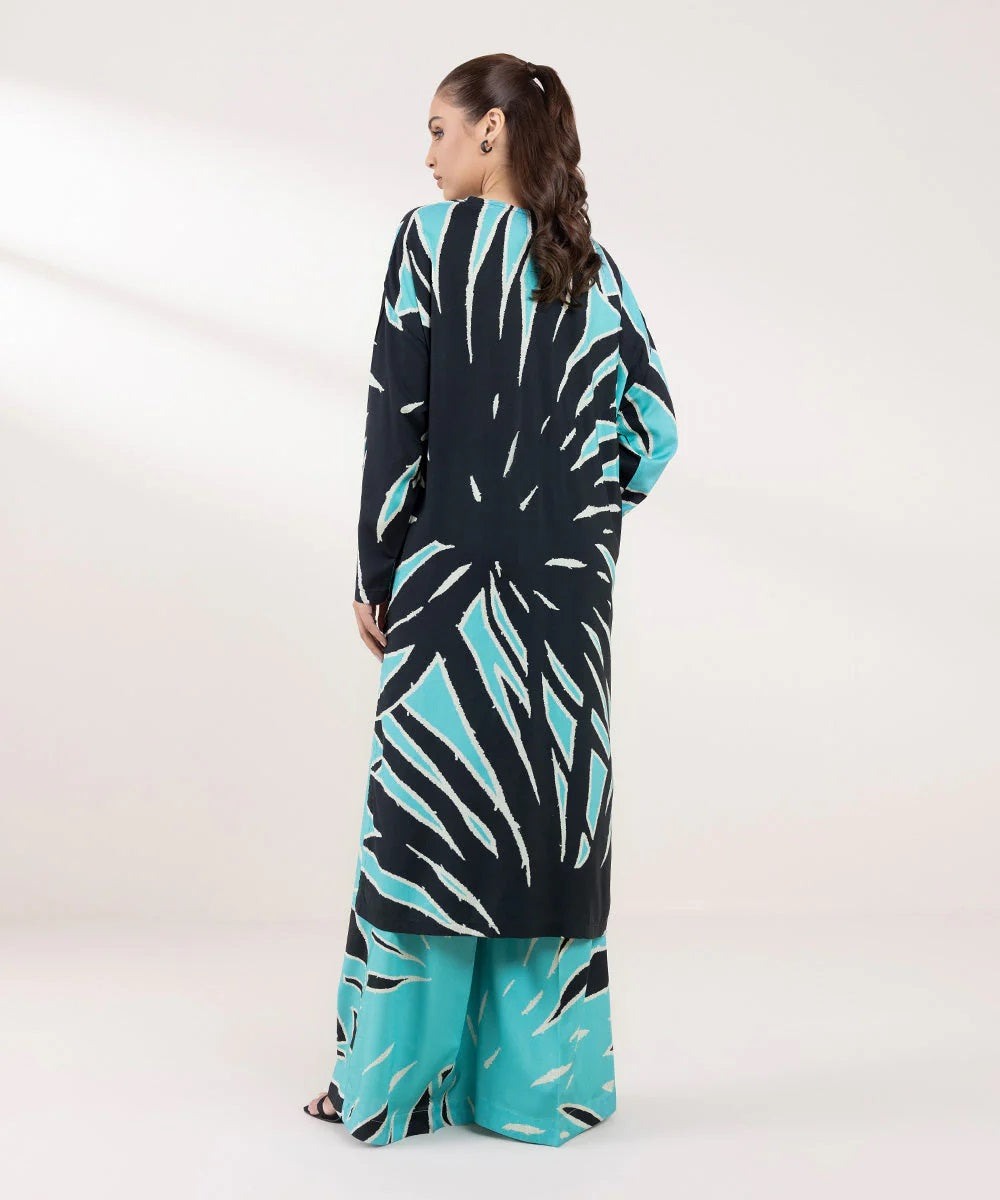 TEAL WATERCOLOR PREMIUM COORD SET