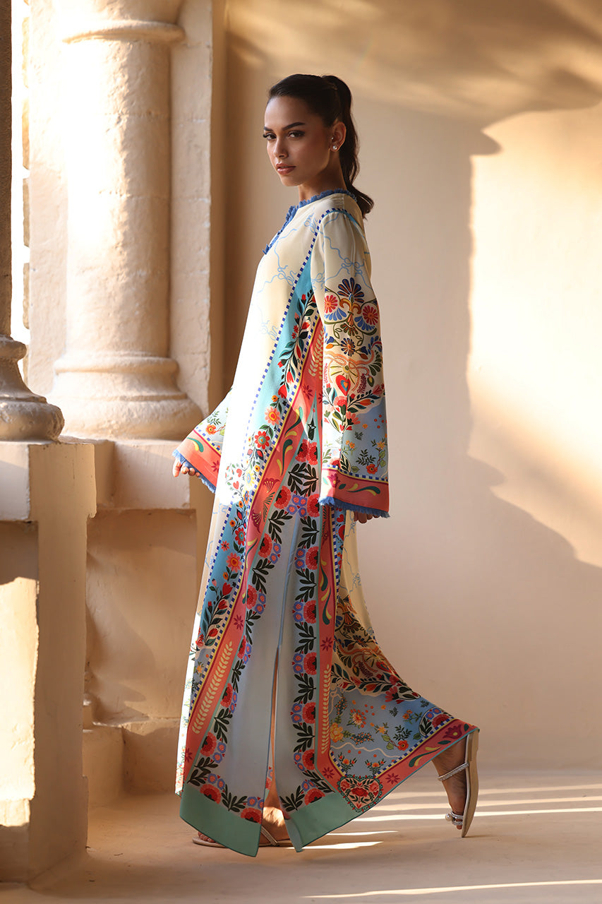 AZURE TAPESTRY PREMIUM LONG DRESS