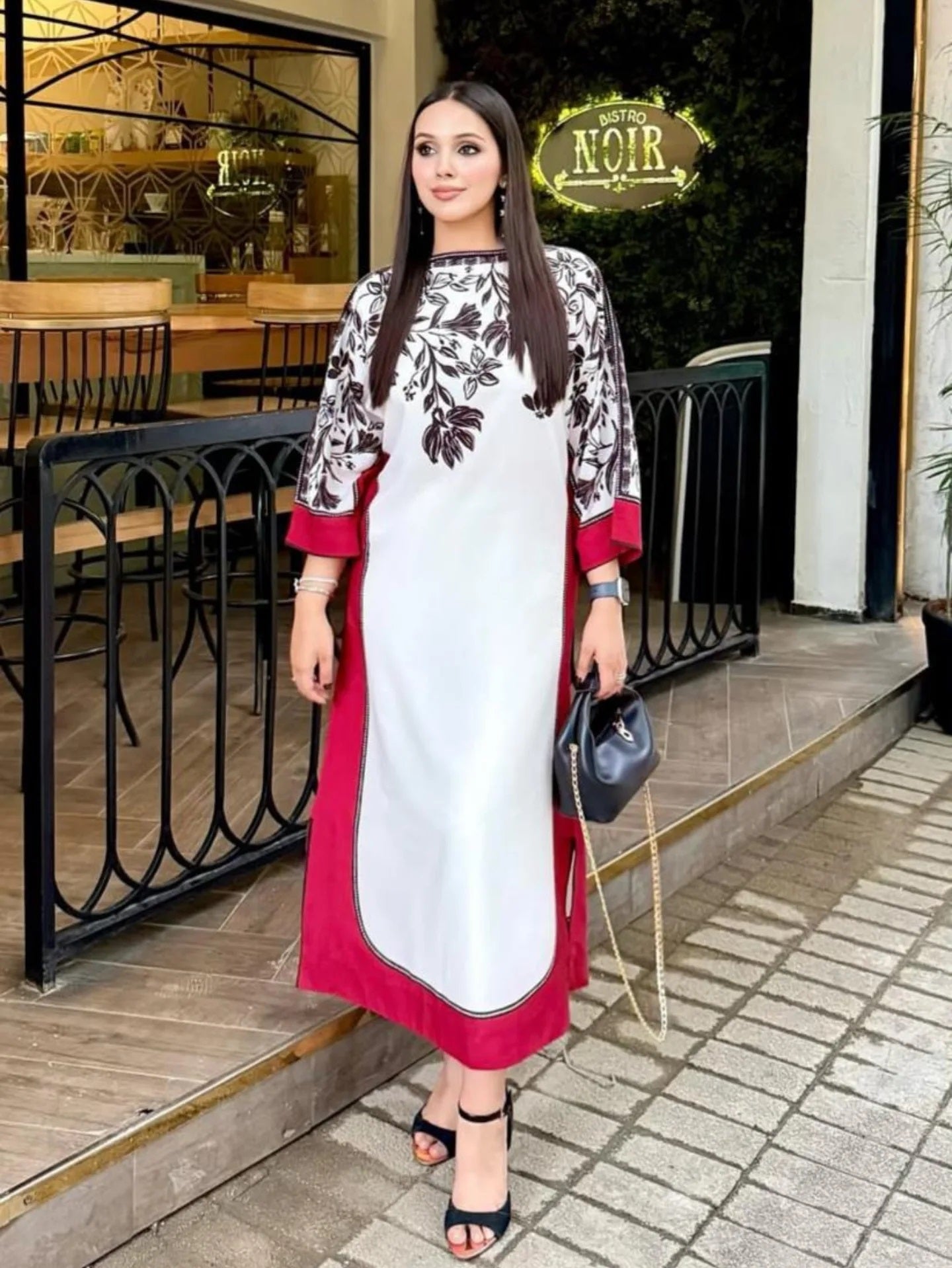 BISTRO NOIR PREMIUM LONG DRESS AND PANT SET