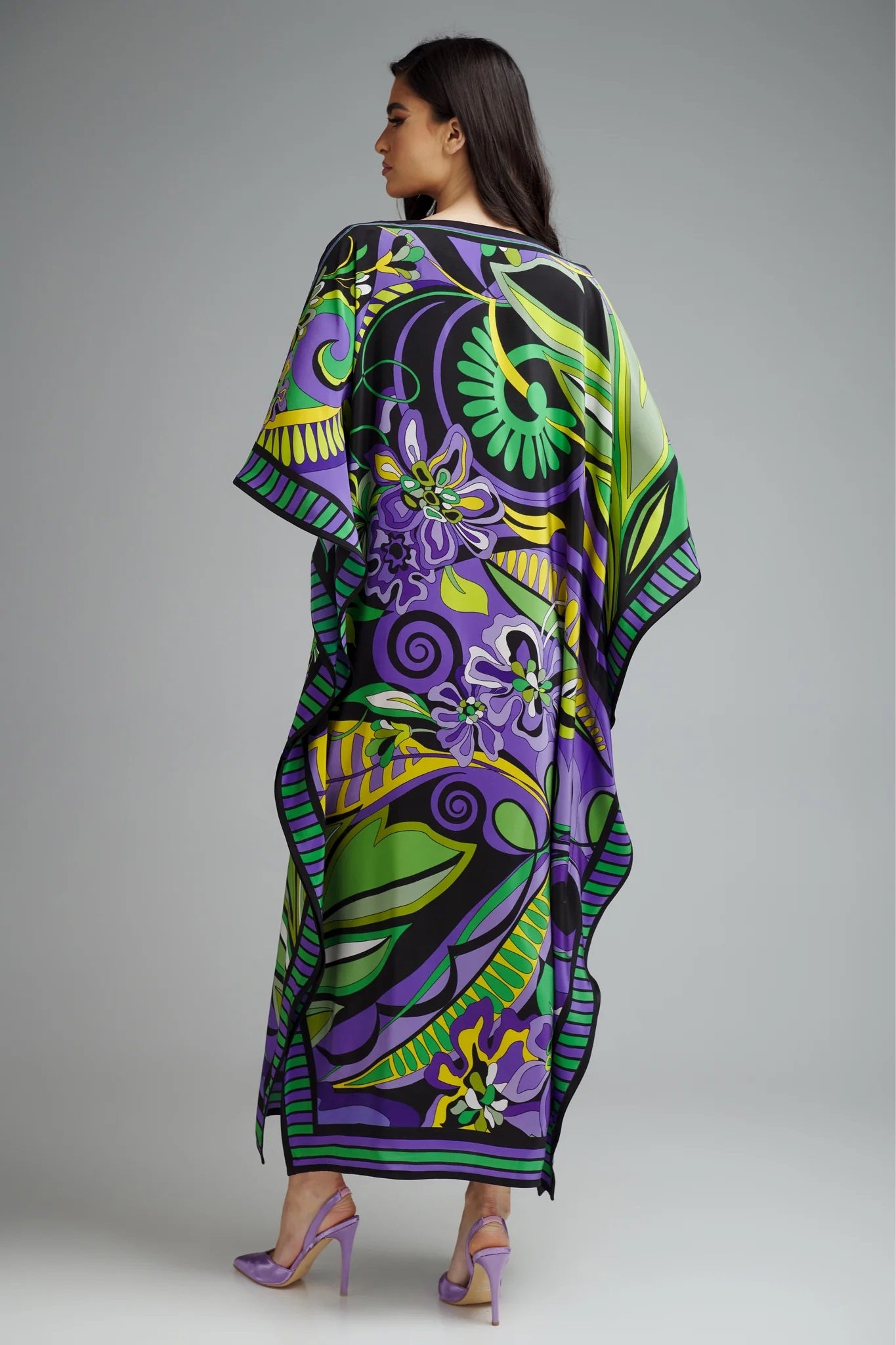 ABSTRACT PRINTED BOLD STATEMENT KAFTAN