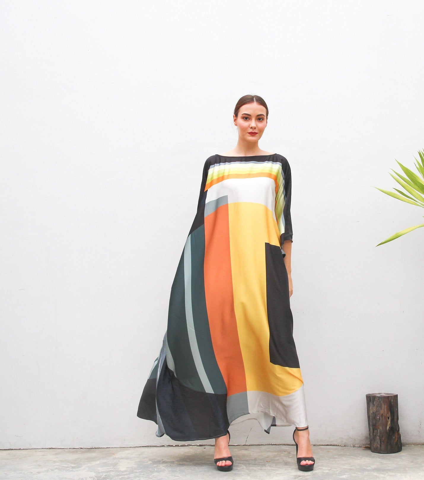 MULTI COLOUR WIDE WIDTH KAFTAN WING STYLE