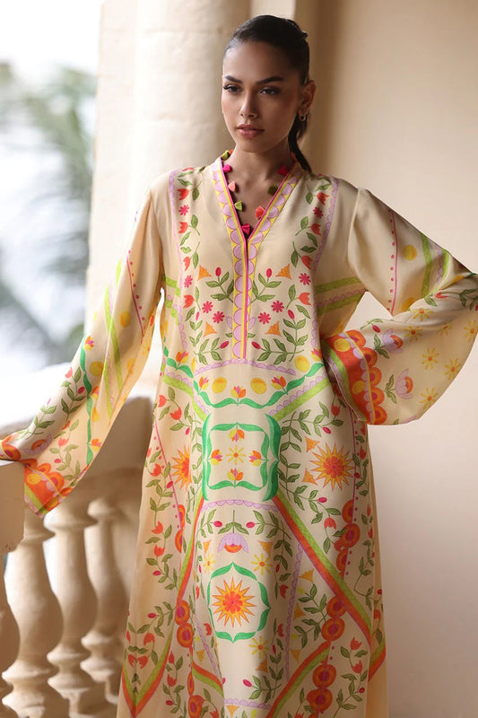 KALINI PASTEL  PREMIUM LONG KAFTAN DRESS
