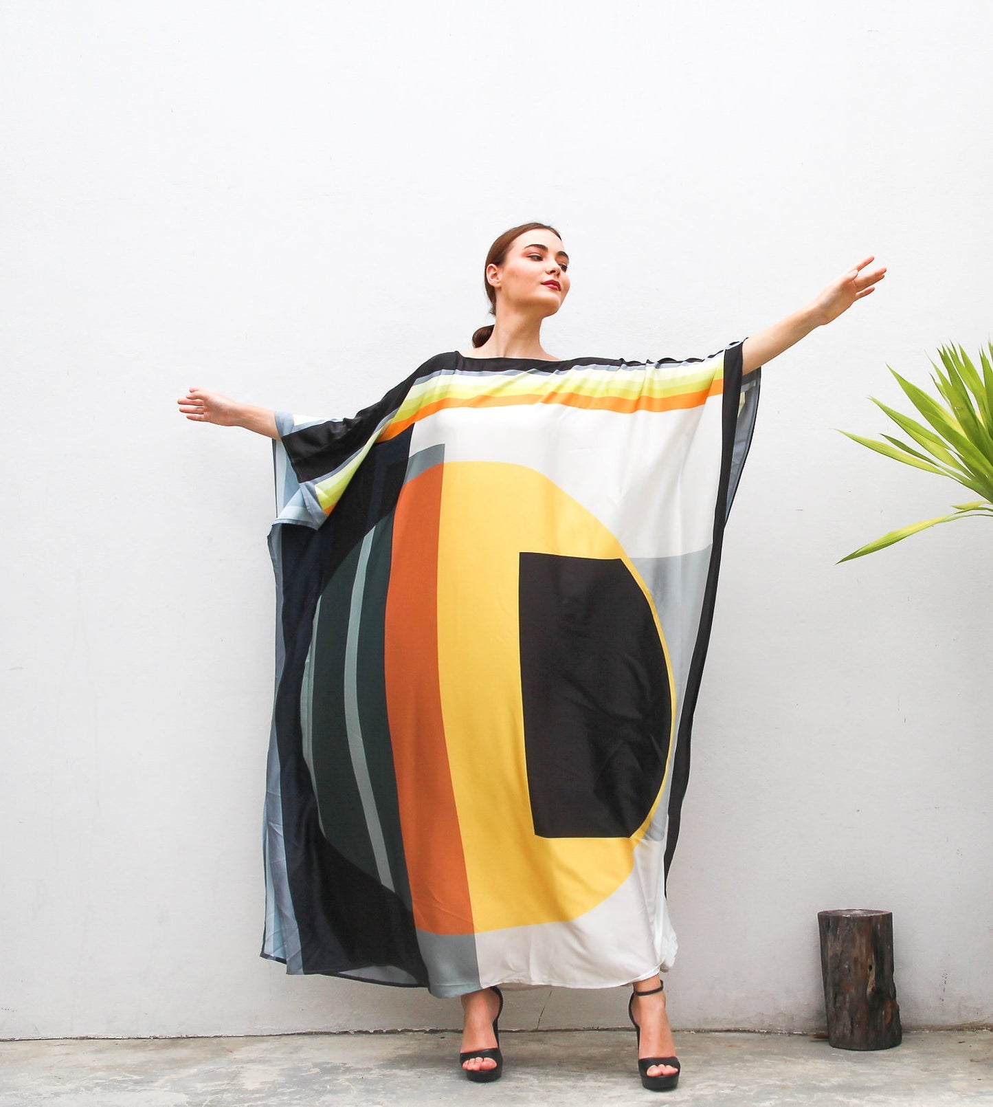 MULTI COLOUR WIDE WIDTH KAFTAN WING STYLE