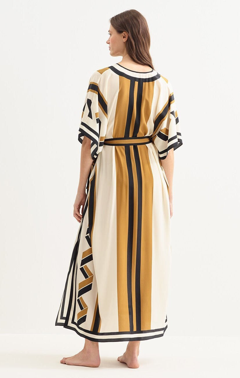 RESORT CHIC STRIPED LONG DRESS