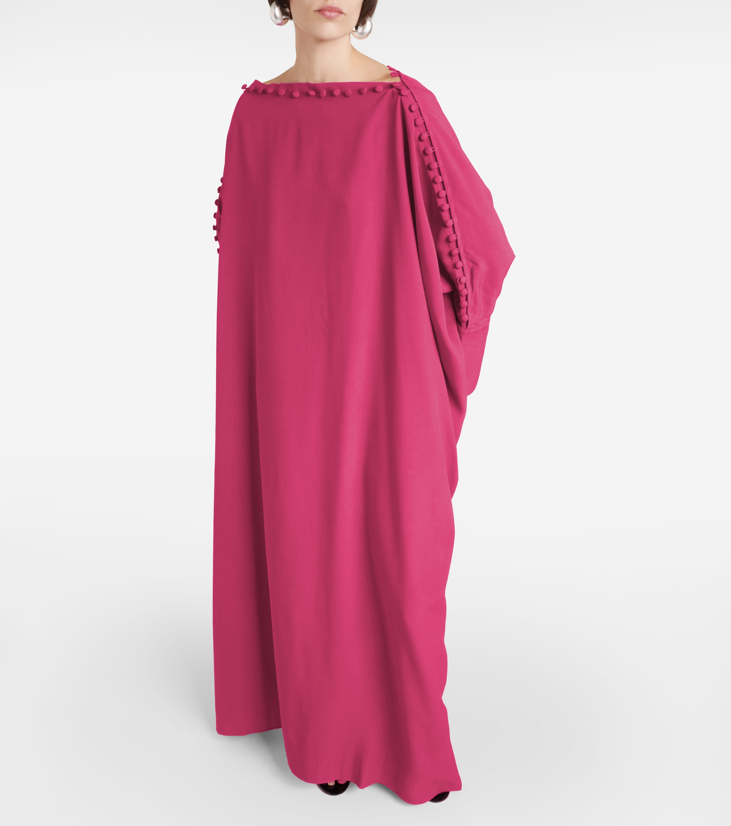 MODERN ELEGANCE BUTTON STYLE CLOSURE LONG SLEEVES KAFTAN DRESS