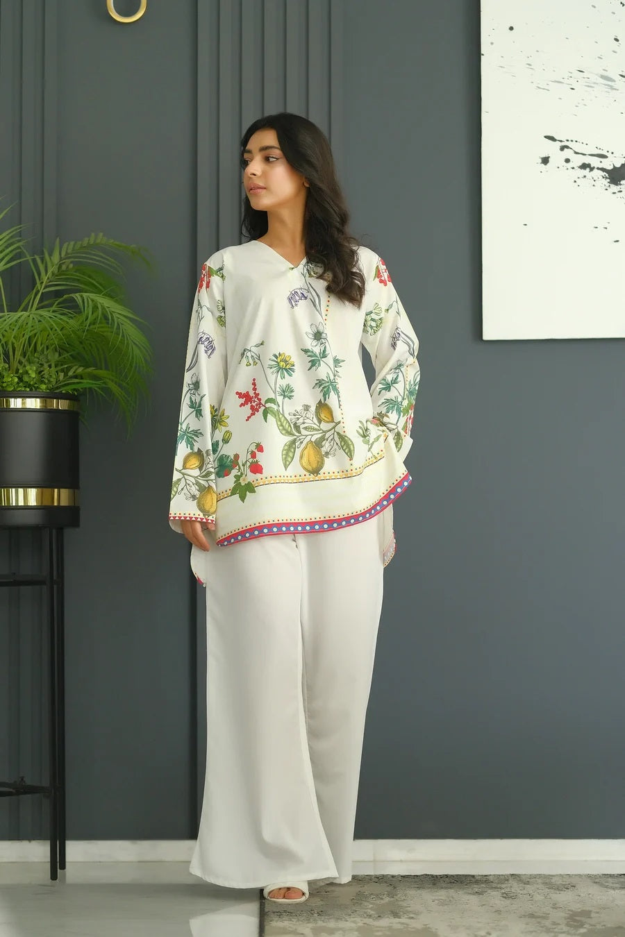 Sorbet Temptation Luxury Top And Pant Set For Women