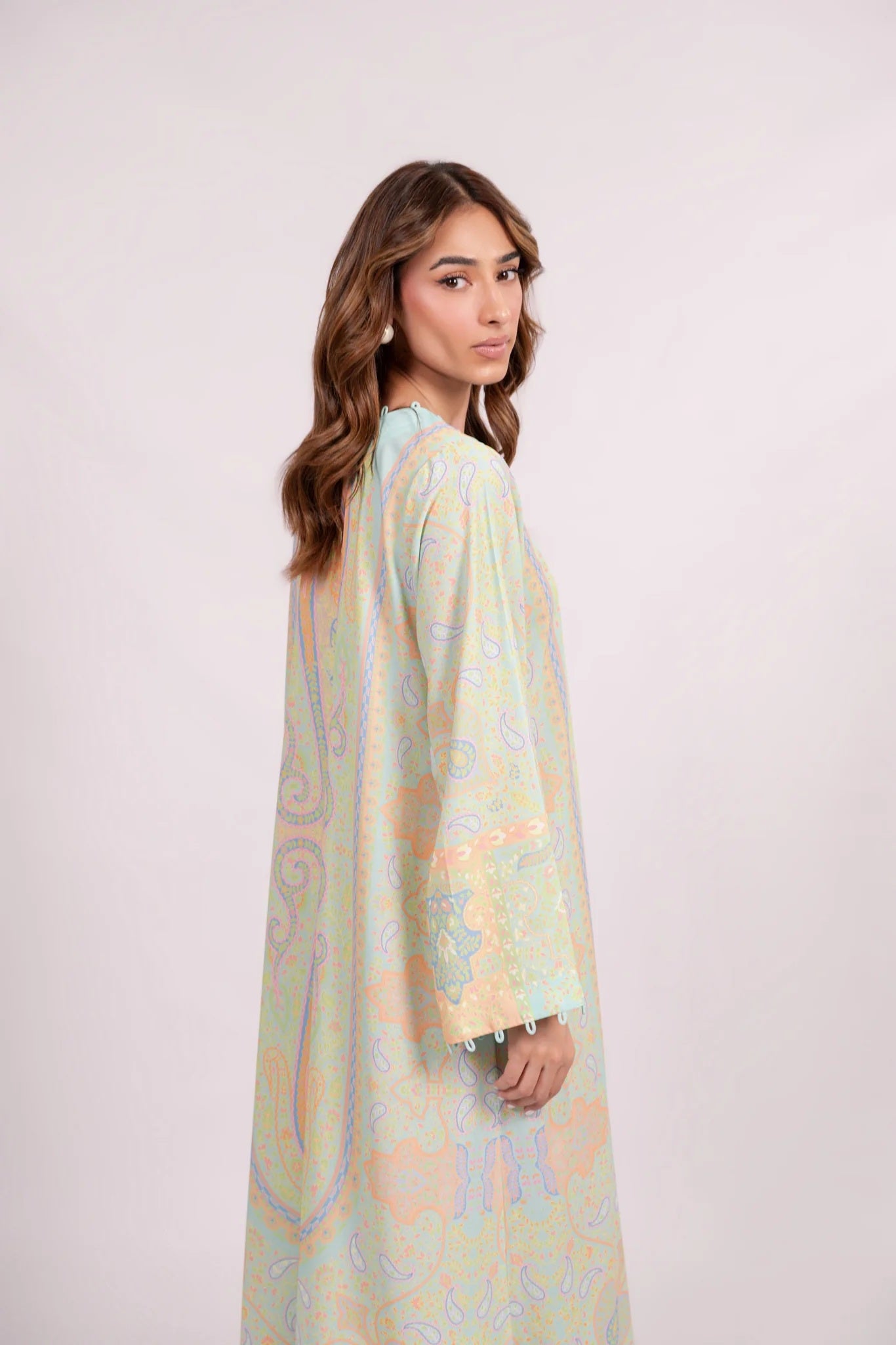 MEADOW GLOW PREMIUM LONG KAFTAN DRESS