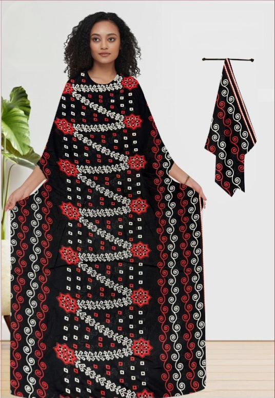 BOHO ZIG LUXE LONG KAFTAN WITH DUPATTA