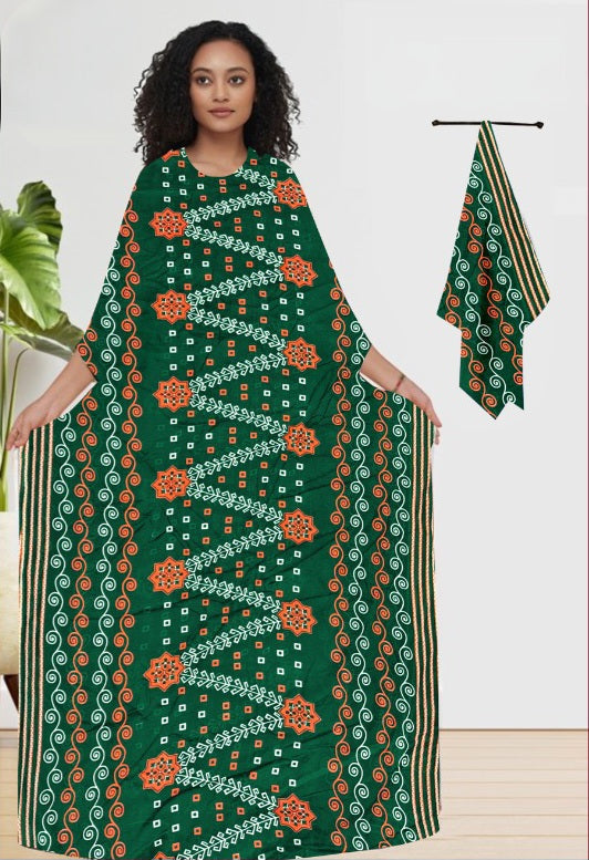 BOHO ZIG LUXE LONG KAFTAN WITH DUPATTA