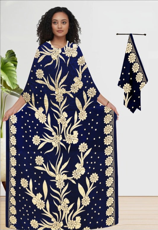 FLORAL VINE LUXE LONG KAFTAN WITH DUPATTA