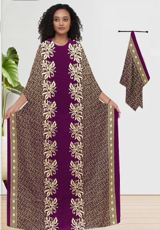 REGAL MOTIF LUXE LONG KAFTAN WITH DUPATTA