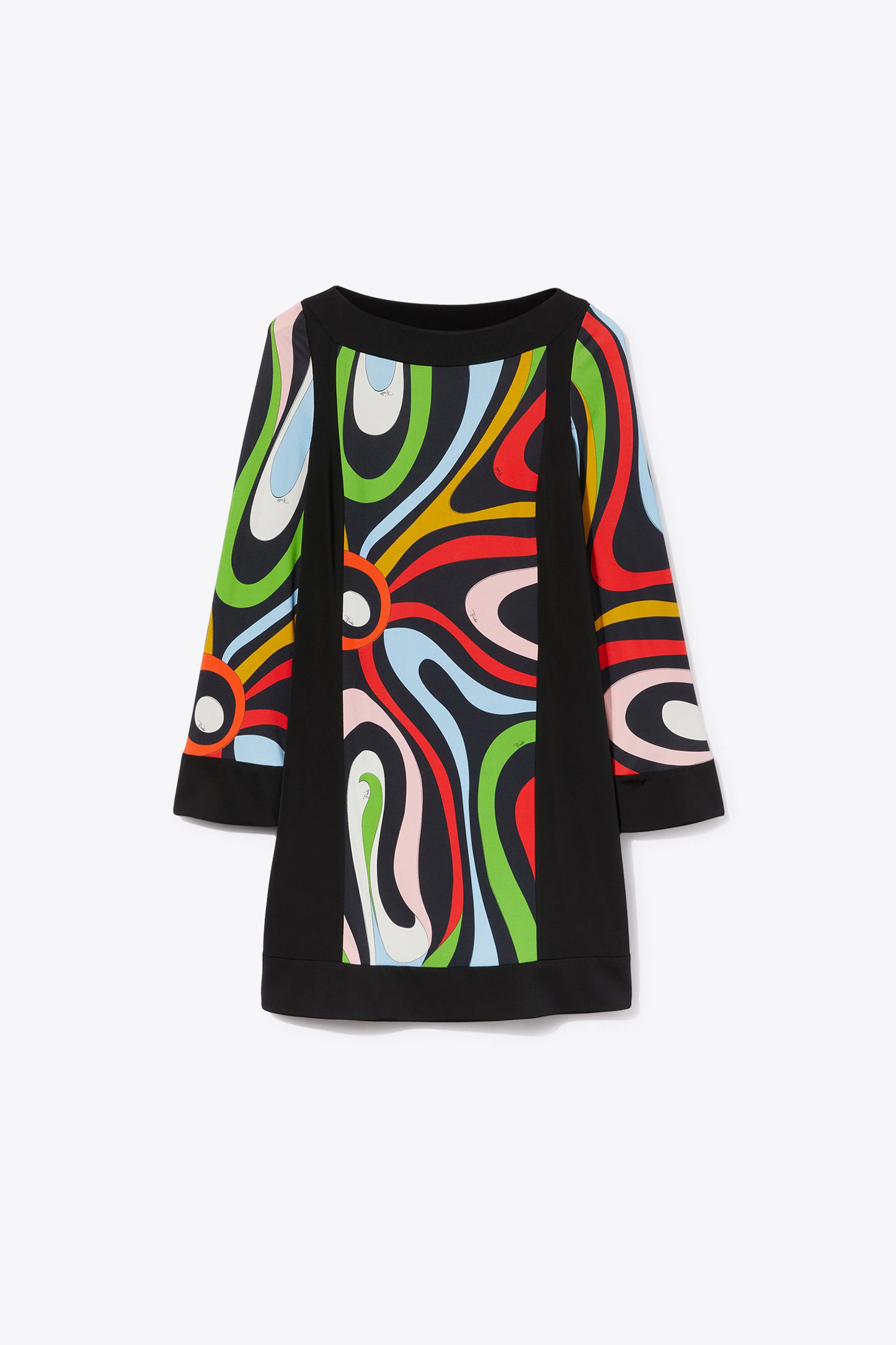 MULTI COLOUR ABSTRACT PRINTED FULL SLEEVES STYLE WOMEN SHORT KAFTAN