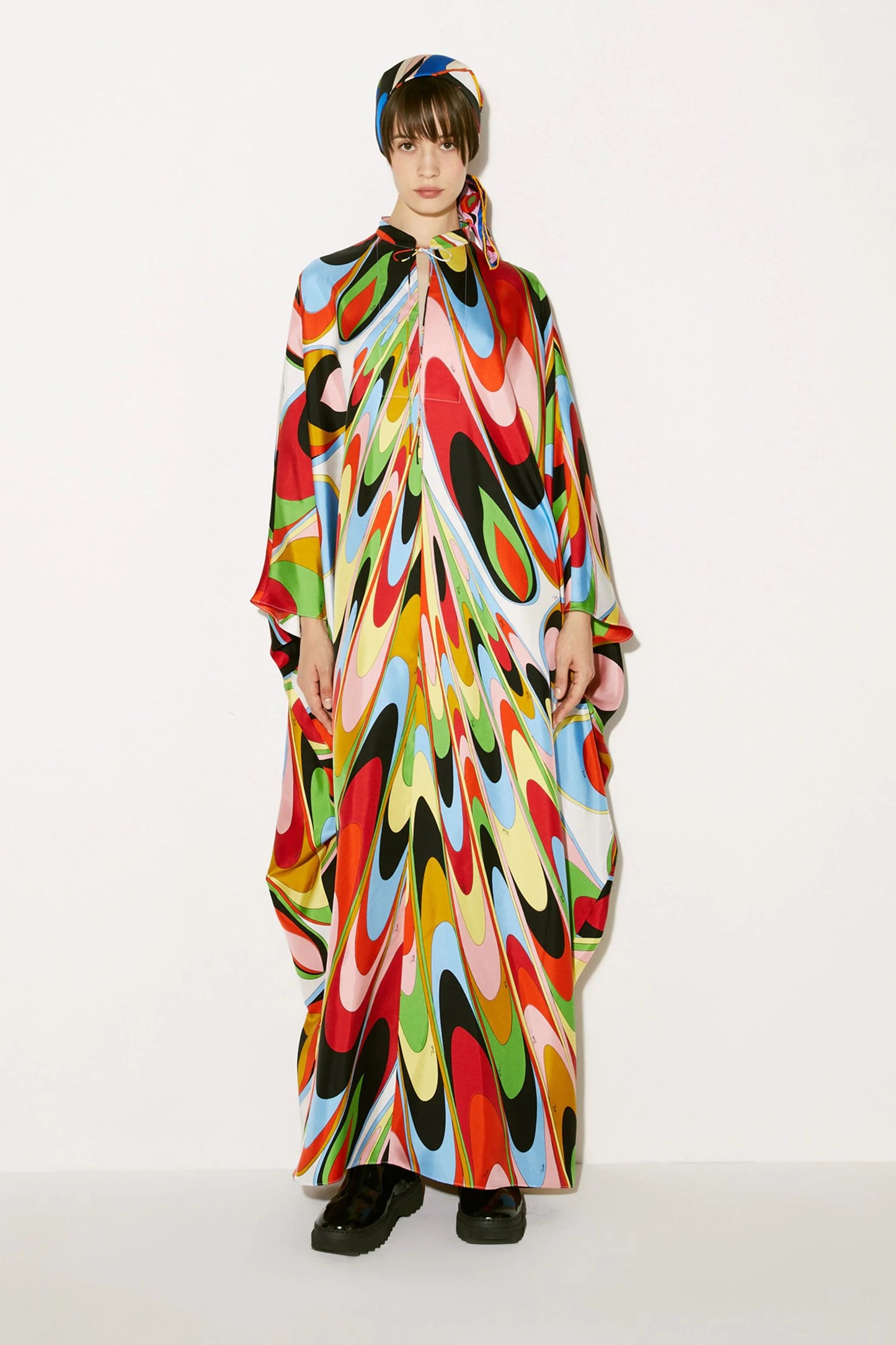 MULTI COLOUR ABSTRACT STYLE PREMIUM LONG KAFTAN