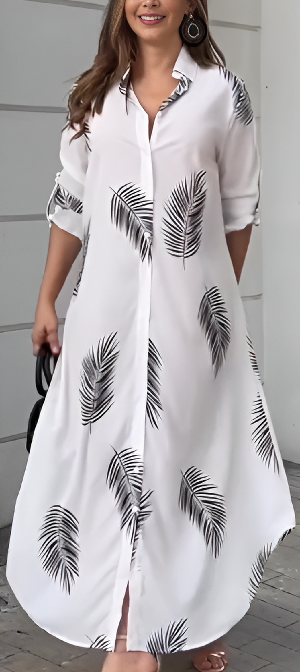 BREEZY BOTANICAL LUXE SHIRT DRESS