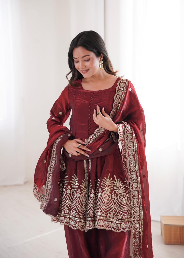 MIRROR GLAMOUR PRIME SHARA SET WITH DUPATTA