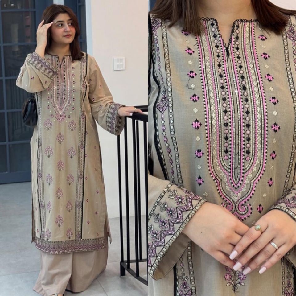 ETHEREAL BLOOM TOP & PALAZZO SET WITH LAZE DUPATTA