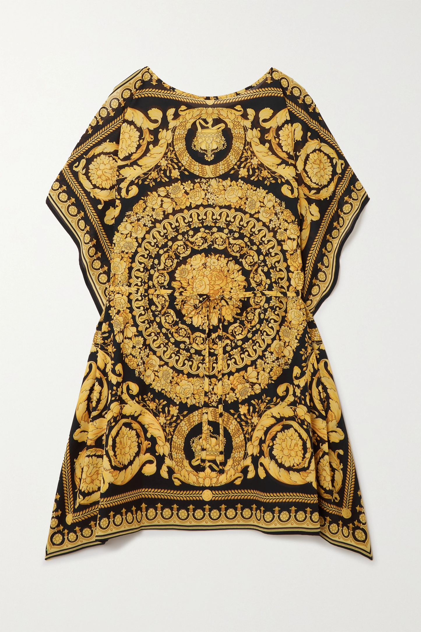 MUSTARD PRINTED PREMIUM SHORT KAFTAN