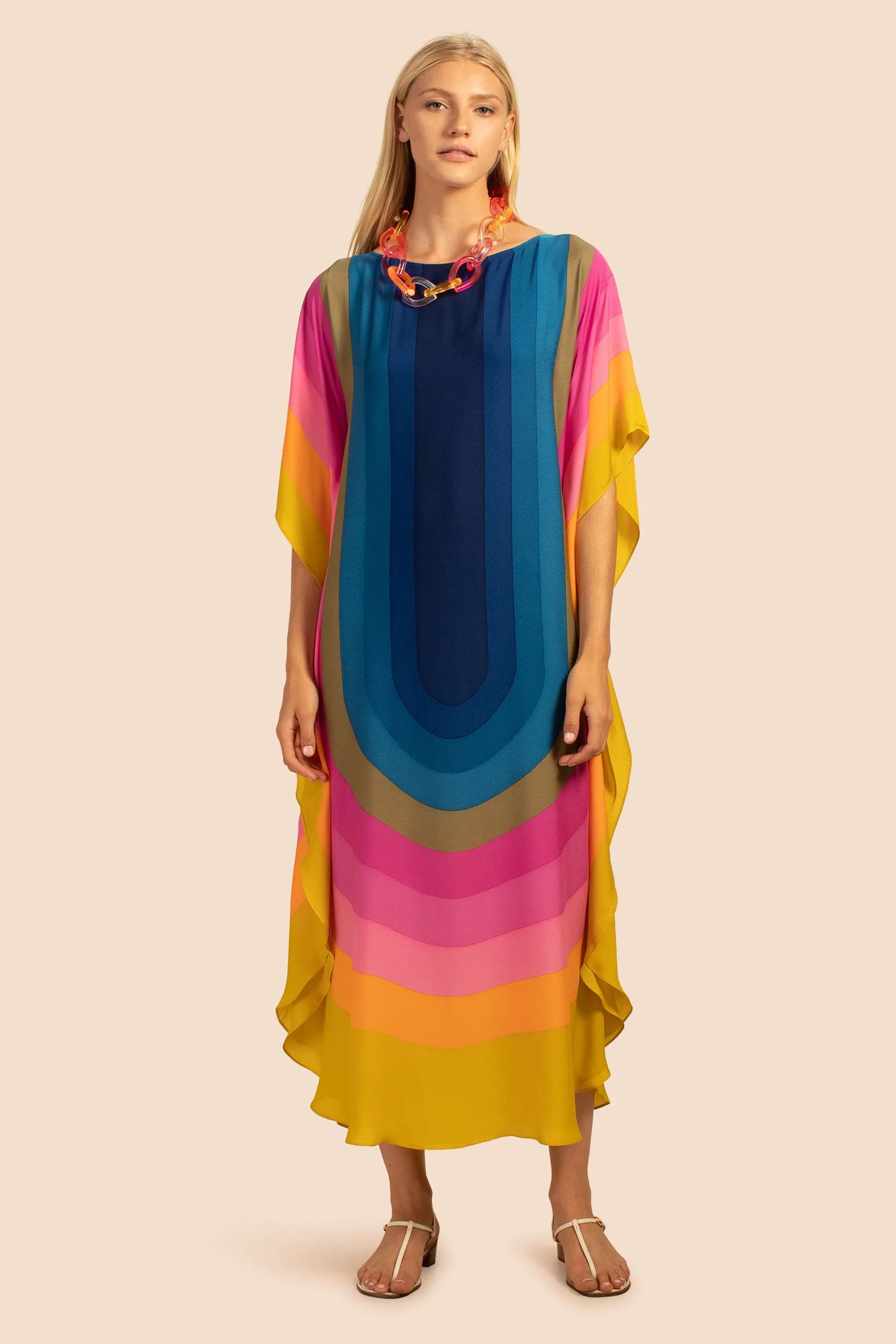 PRISM RAINBOW STYLE MULTICOLOUR PRINTED KAFTAN TOP