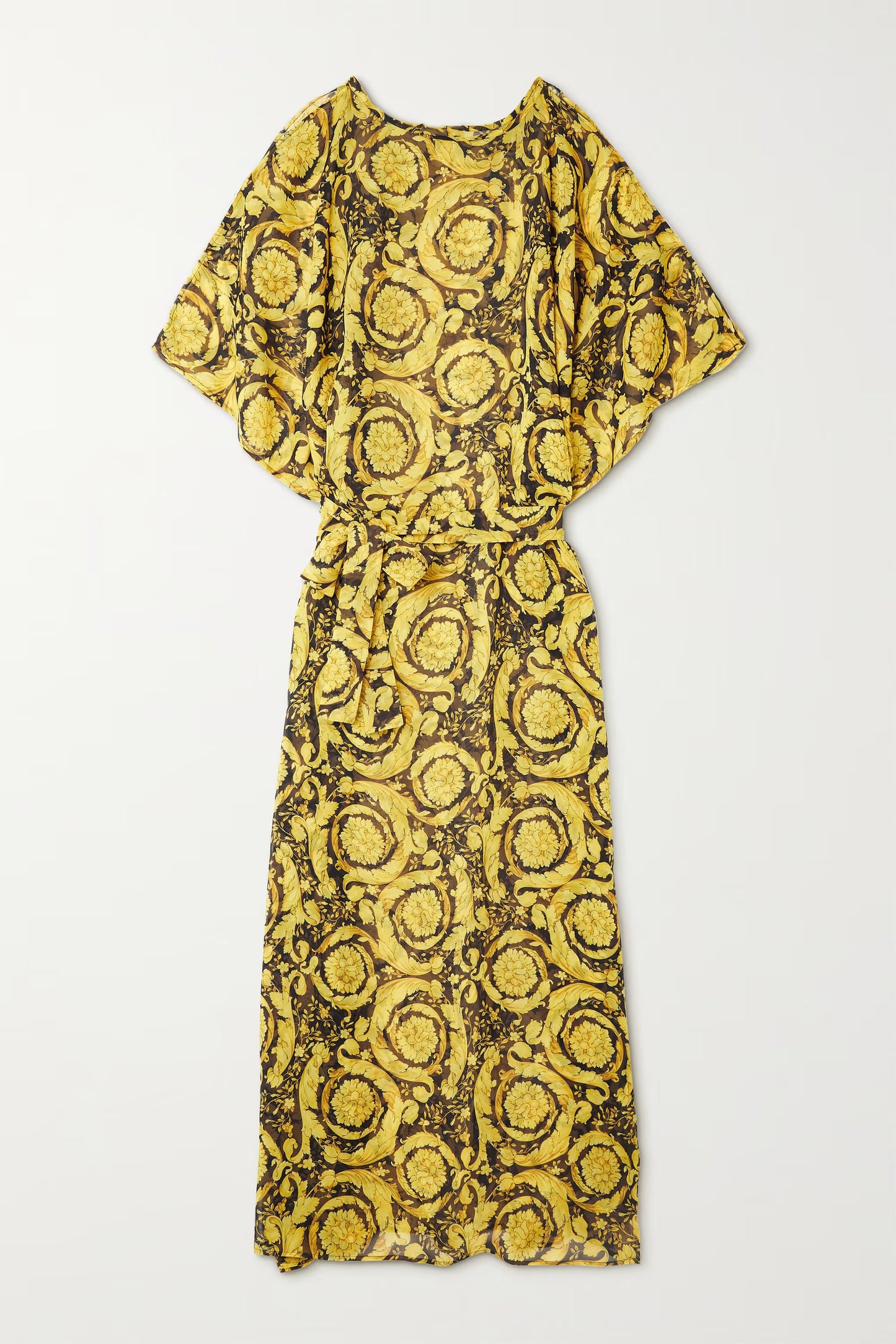 GEORGETTE BELT STYLE SUNFLOWER PREMIUM KAFTAN