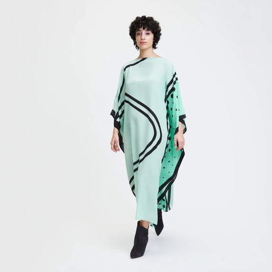 DOT PRINTED STYLE FRENCH MOSS BEACH KAFTAN