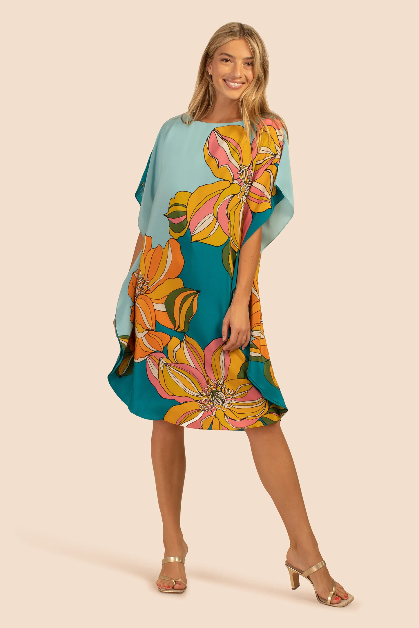 FLOWER PRINTED SHORT PREMIUM KAFTAN