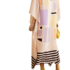 Calf Length Printed Soft Silk Kaftan For Women Casual Wear