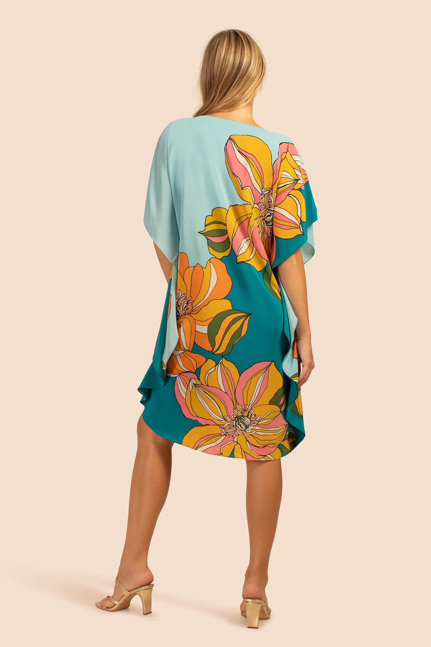 FLOWER PRINTED SHORT PREMIUM KAFTAN