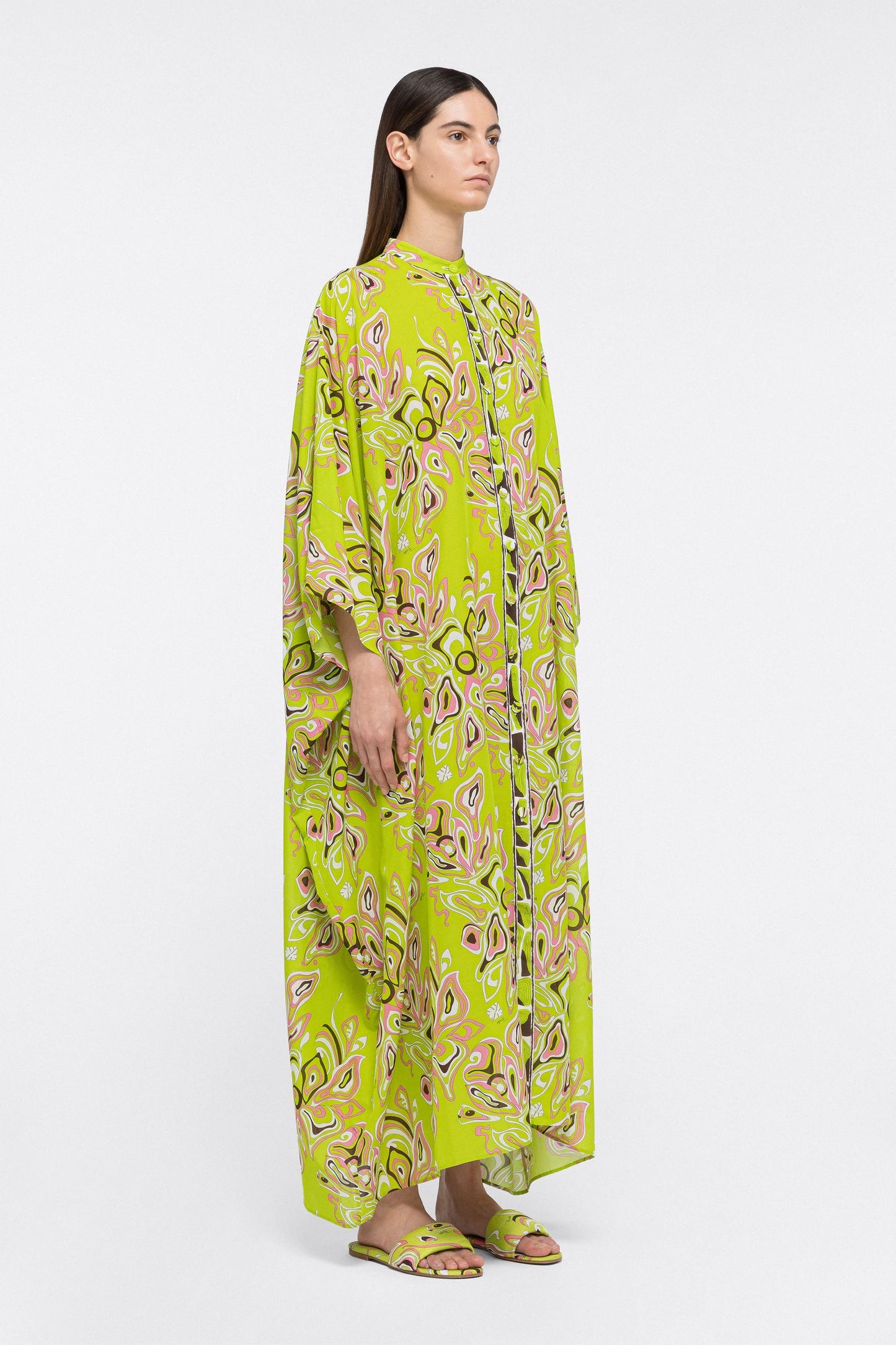 LIGHT GREEN MANDARIN COLLAR PREMIUM KAFTAN