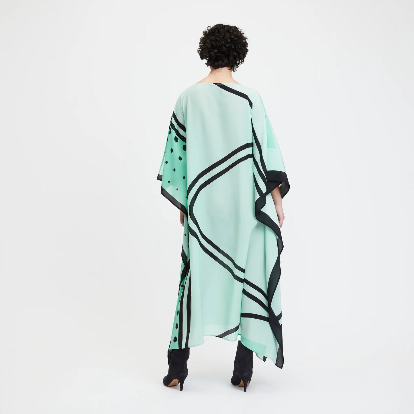 DOT PRINTED STYLE FRENCH MOSS BEACH KAFTAN