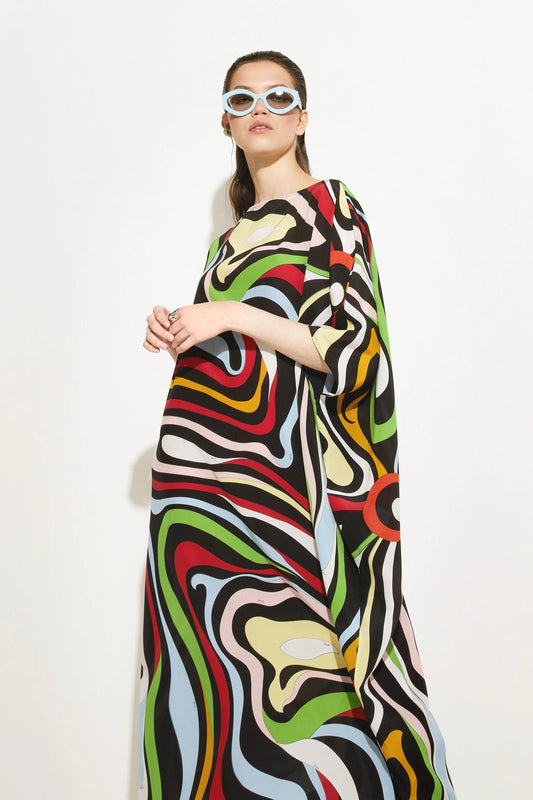 PREMIUM MULTI COLOUR PATTERN LONG KAFTAN