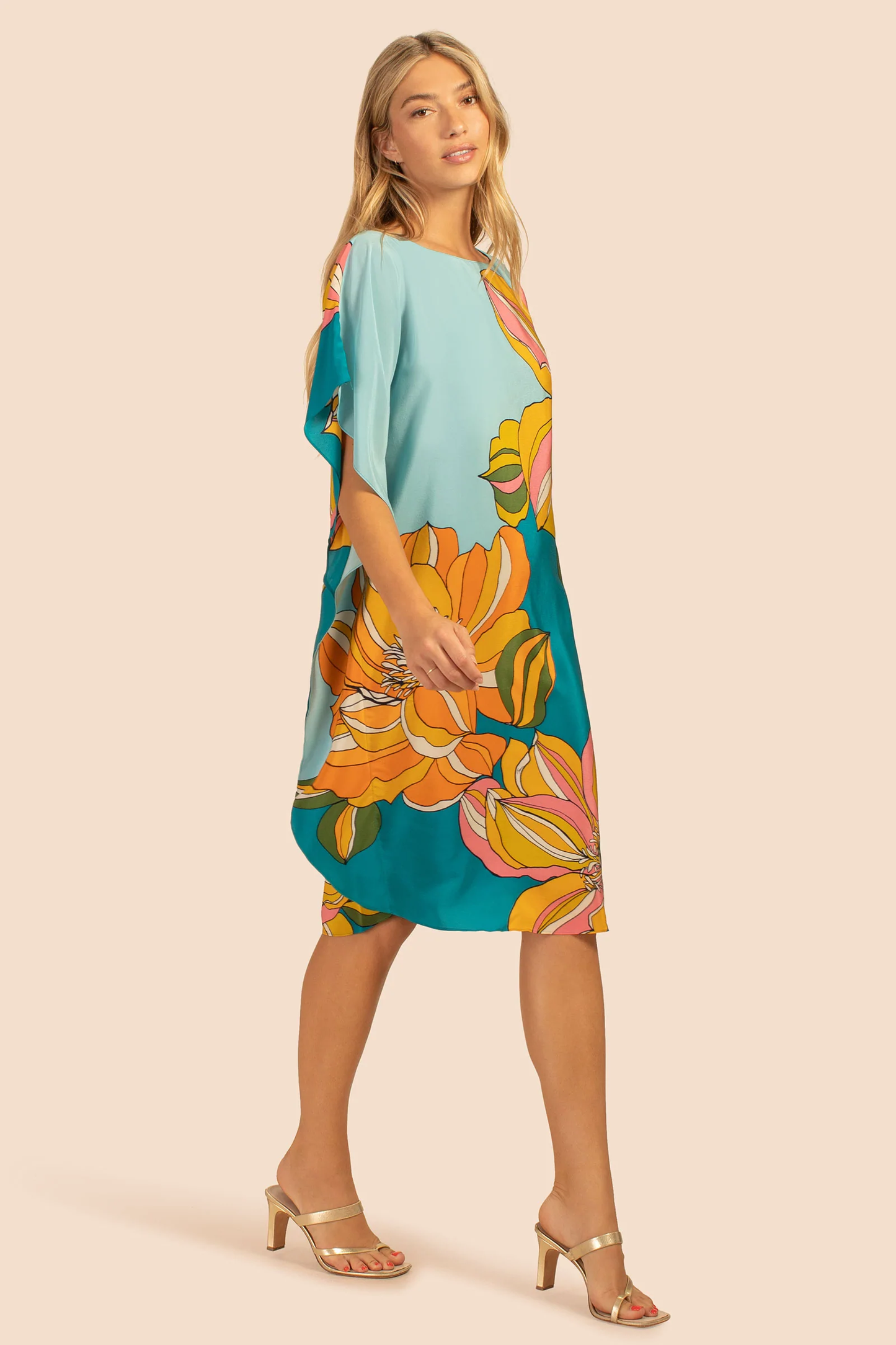 FLOWER PRINTED SHORT PREMIUM KAFTAN