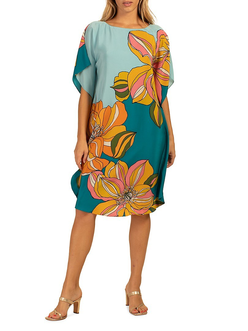 FLOWER PRINTED SHORT PREMIUM KAFTAN