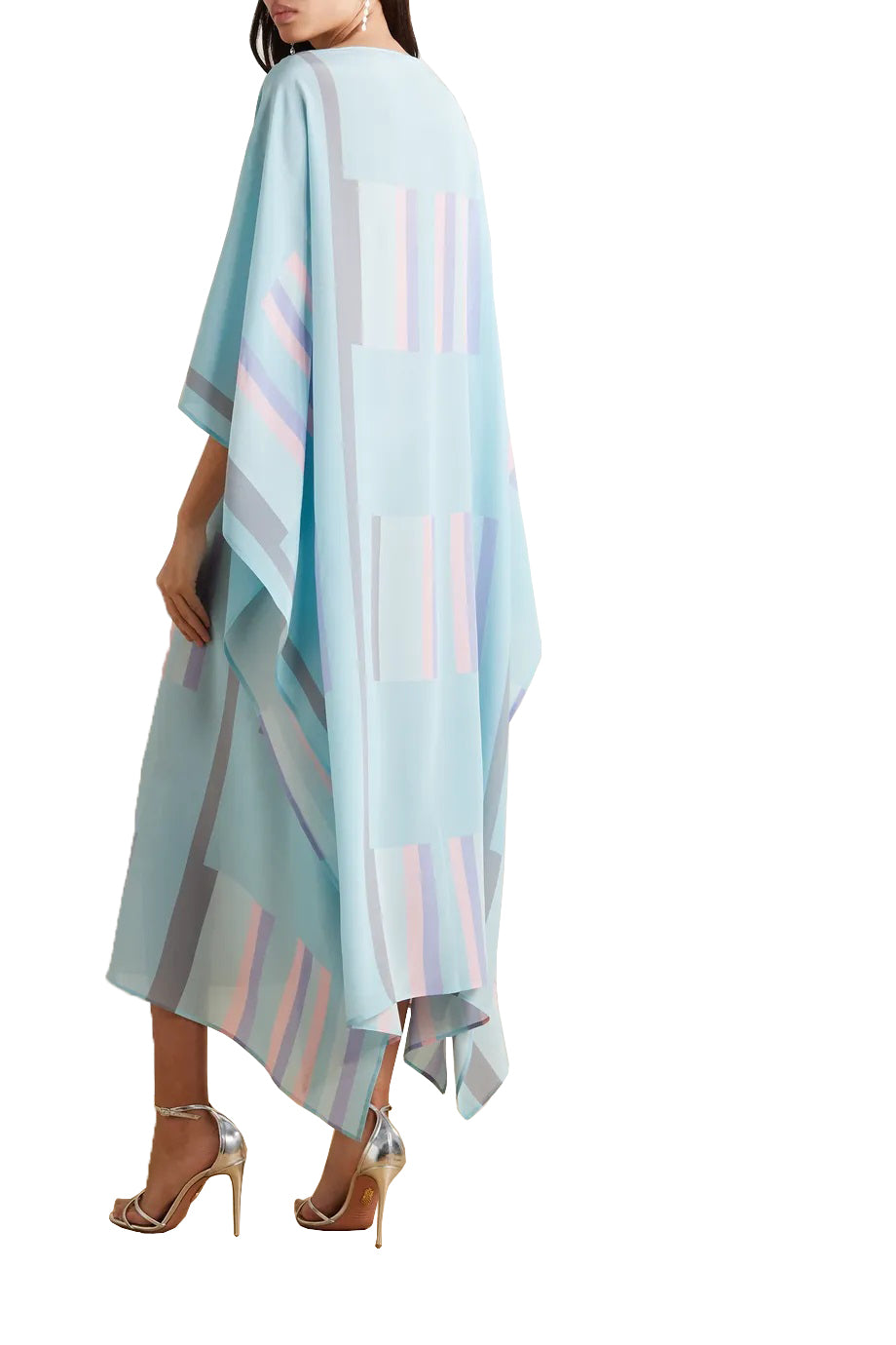 Satin Silk Printed Calf Islamic Wear Length Kaftans for Women