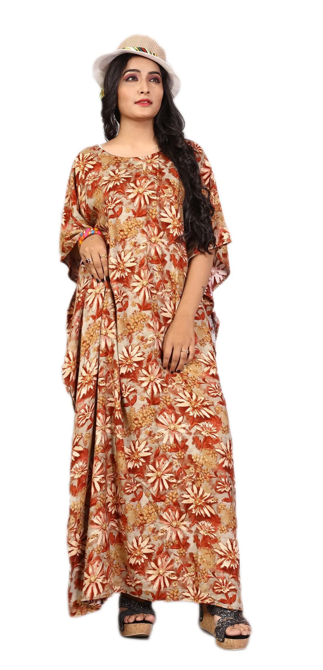 Women’s Rayon Soft Cotton Printed Kaftan Kurta