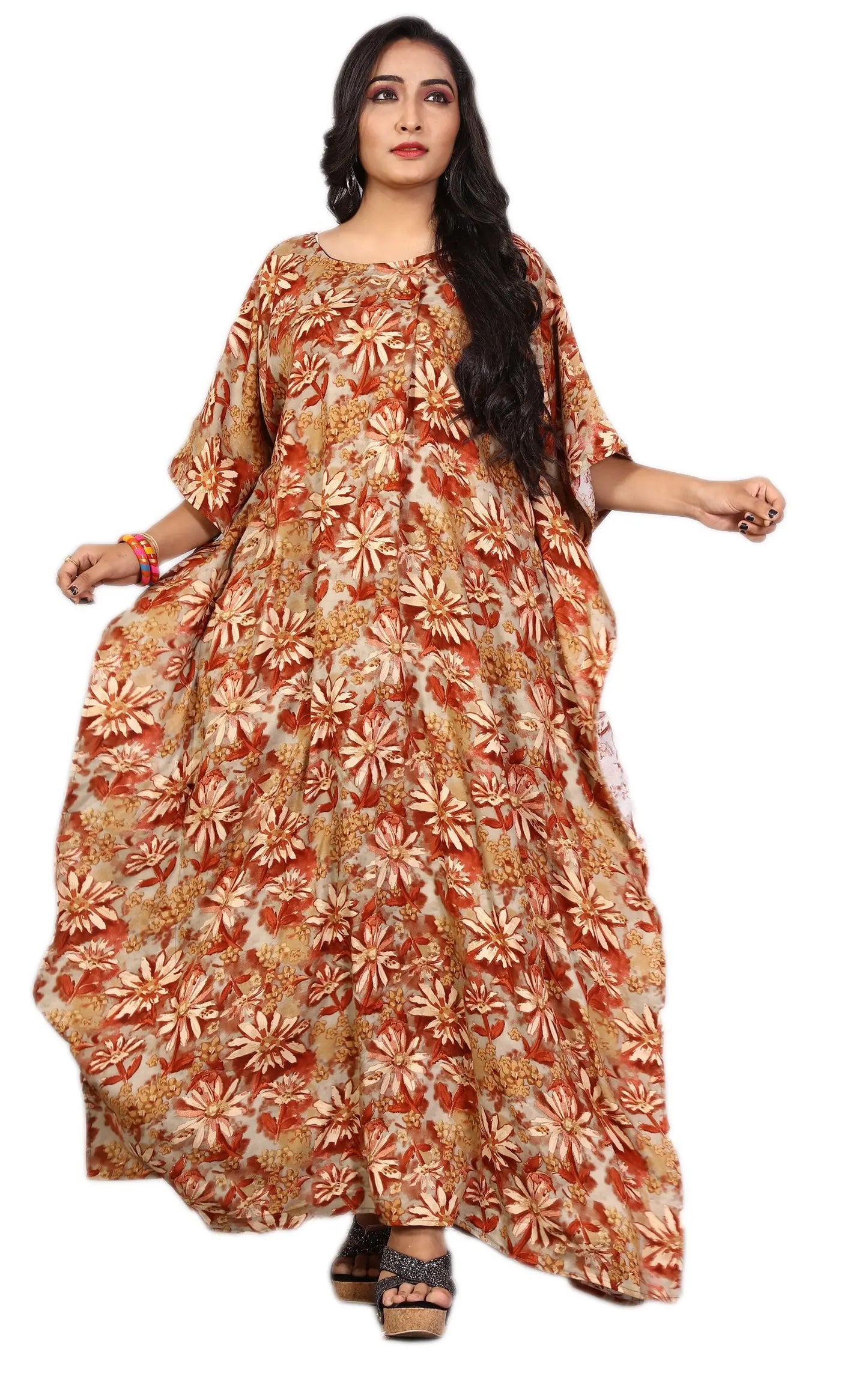 Women’s Rayon Soft Cotton Printed Kaftan Kurta