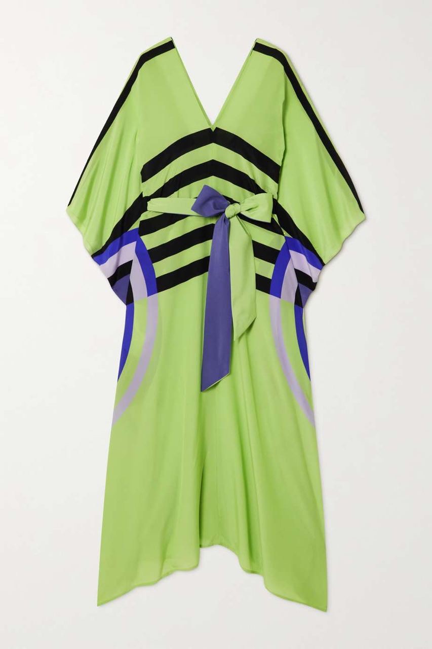 GREEN AND PURPLE BELT STYLE KAFTAN