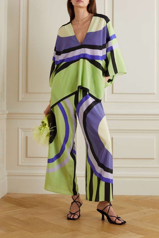 GREEN AND PURPLE CORD SET